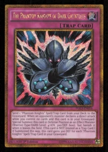THE PHANTOM KNIGHTS OF DARK GAUNTLES PGL3 EN016 YUGIOH ENGLISH GOLD SECRET NM - Picture 1 of 2