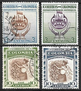 Colombia Scott #681-684 F/VF Used Issued 1958. - Picture 1 of 2