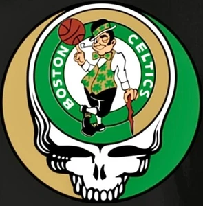(3) Boston Celtics Grateful Dead Stealie Skull 3x3 Vinyl Stickers Car Decals - Picture 1 of 1