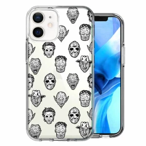 Funda de teléfono de doble capa para Apple iPhone 12 mini Halloween horror villanos - Imagen 1 de 1