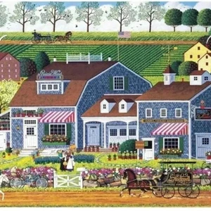 Charles Wysocki | Bradford Exchange | Primavera | Piatto fiori vento prateria - Foto 1 di 7