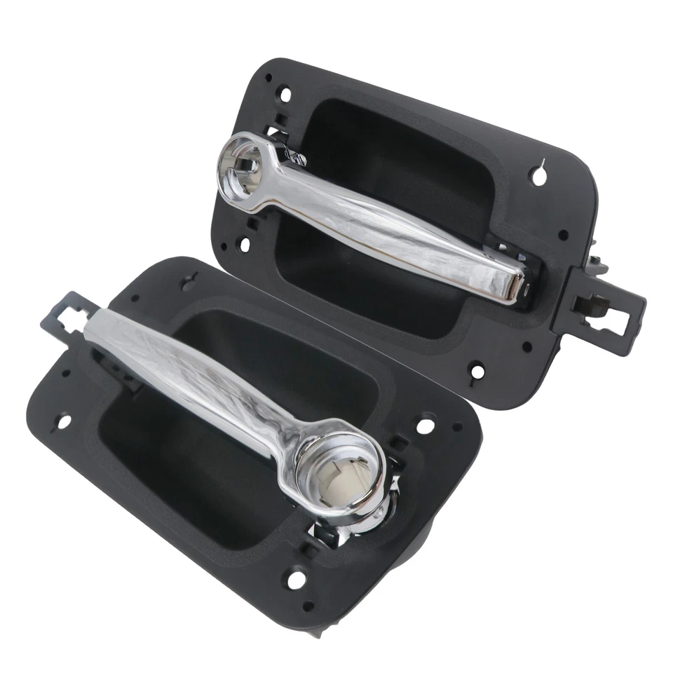Manija de puerta exterior cromada negra delantera para International Harvester ProStar 2 piezas Foto 1 de 4