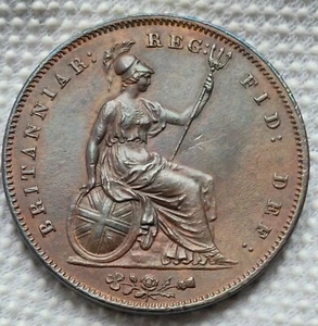 TOP 1854 VICTORIA PENNY ETWAS RAND GLANZ SEHR SELTEN ALSO SPINK 3948 P32 - Bild 1 von 4