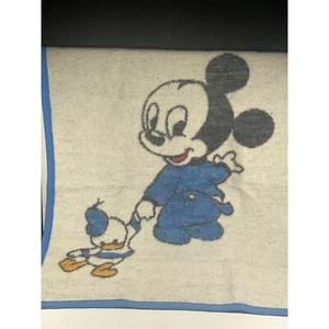 Manta Disney Baby Mickey Mouse Biederlack EE. UU. De colección 1984 - Imagen 1 de 10