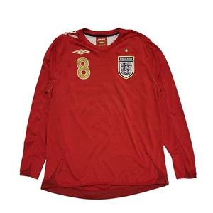 Umbro Red England Long Sleeve Vickery Football Shirt UK Men's L DD788 - Picture 1 of 6