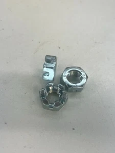 M10 Castle Slotted Nuts Pack of 10 Thin Zinc Plated BZP 10mm Thread Hexagonal - Picture 1 of 24
