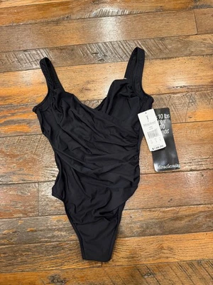 NWT! MIRACLE SUIT Miraclesuit Swimsuit SANIBEL Black, Size 12 - Image 1 of 4