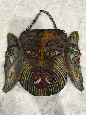 Triple Face Metal Mask With Moons - Image 1 of 4
