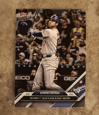 Shohei Ohtani Topps now 50/50 card - Image 1 of 3