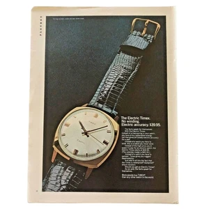 Electric Timex Watch Vintage Magazine Print Ad 1968 - Picture 1 of 1