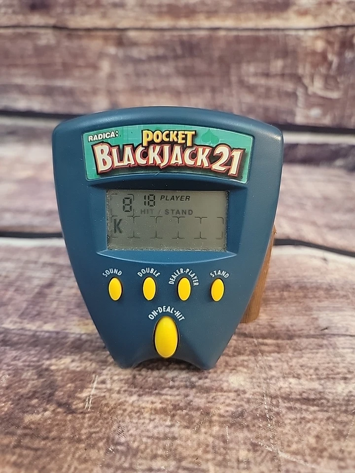 Radica Pocket Blackjack 21 Electronic Handheld Tested And Working  - Image 1 of 3
