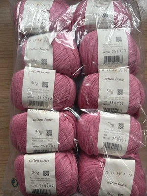 Rowan Cotton Lustre 10x50g Baumwolle/Modal/Leinen Garn/Wolle - RAR - Bild 1 von 3