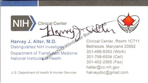 Harvey J. Alter Nobelpreis für Medizin 2020 // Autogramm Autograph signie 351640 - Picture 1 of 2