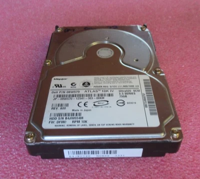 Dell 8W570 08W570 73GB 10000RPM Ultra-320 SCSI 80-Pin 8MB 3.5" Internal HDD - Image 1 of 4