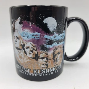 Vtg Mount Rushmore National Memorial Souvenir Mug Black 10oz. - Picture 1 of 8