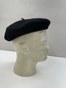 Mile Exposicion Tolosa Beret Hat Black Fontanella, 20 Barcelona Vintage - Picture 1 of 11