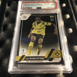 2022-23 Topps First Edition Jamie-Bynoe-Gittens Black 06/10 Psa 9  - Picture 1 of 5