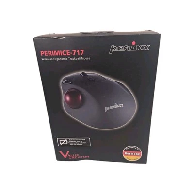 Perixx11568 Perimice-717 Wireless Trackball Mouse Build-in 1.34 Inch Trackbal... - Image 1 of 4