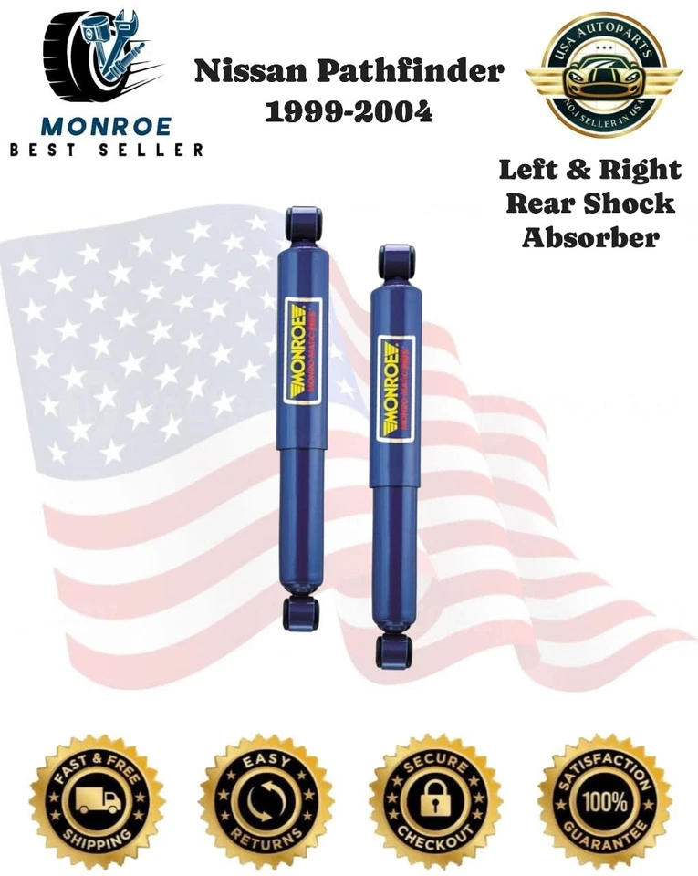 Amortiguadores traseros izquierdo y derecho Monroe para Nissan Pathfinder 1999-2004 Foto 1 de 4