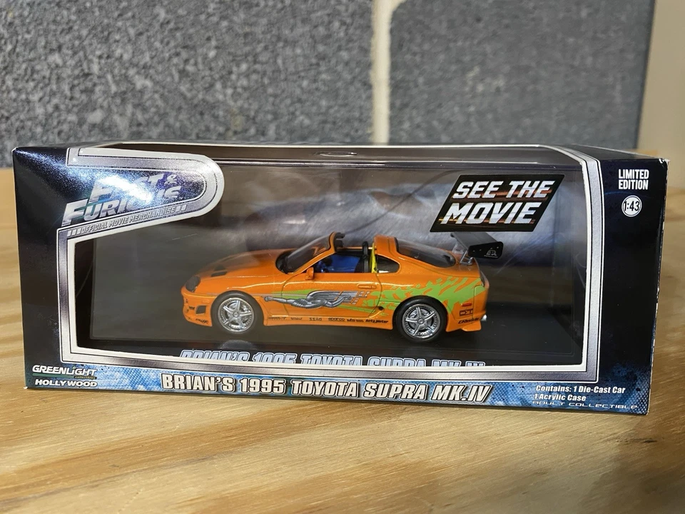 Toyota Supra MKIV Fast & Furious 1995 Brianlight Hollywood 1:43 Brian's Foto 1 de 4