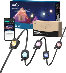 eufy Permanent Outdoor Lights E22 150ft with 90 Triple-LED Lights Smart RGBWW - Picture 1 of 8