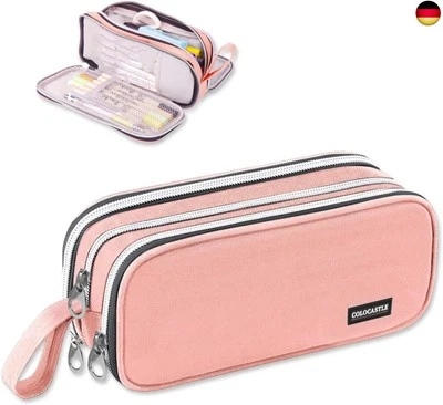 BESUCHE DEN COLOCASTLE-STORE COLOCASTLE Federmäppchen Mäppchen Federmappe groß mit 3 Fächern Federtasche Mäd