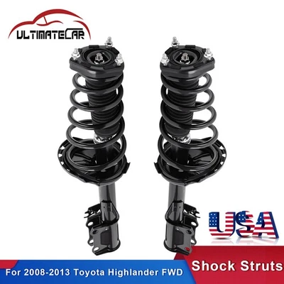 Set 2 Rear Shocks Struts For 2008-2013 Toyota Highlander 2013-2015 Venza FWD Foto 1 de 4