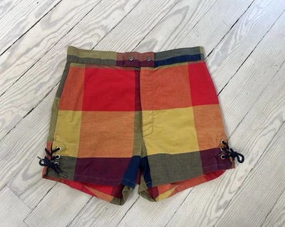 Pantalones cortos Rainbow Madras vintage años 70/talla mediana Foto 1 de 4