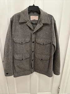 Vintage Filson Mackinaw Gray Wool Cruiser Jacket USA Size 40 - Picture 1 of 11