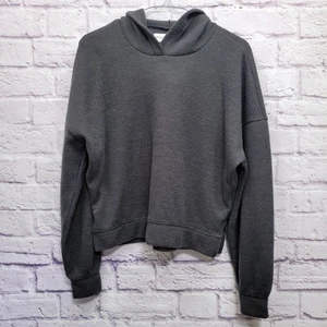 Abercrombie & Fitch weicher A&F kuscheliger Kapuzenpullover Gr. XS cropped grau dehnbar - Bild 1 von 8