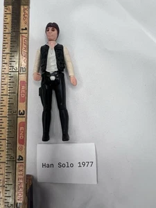 Kenner 1977 figurina vintage Star Wars Han Solo (testa grande) senza accessori - Foto 1 di 2
