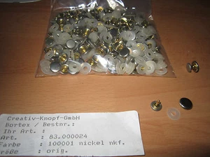 100 Stück Moderne Nieten Farbe: Silber   (0,10 € / Stück)       (N  nickel 100) - Picture 1 of 1