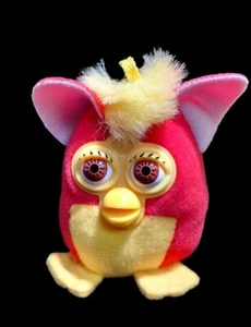 Llavero vintage McDonalds Furby Happy Meal 2000 clip rojo y amarillo - Imagen 1 de 11
