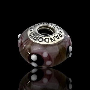 Original Pandora Charm Bead Murano Glas Bubbles Lila ALE 925 Silber - Bild 1 von 5