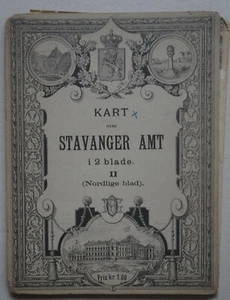 Norway Map 1879 Stavanger - Picture 1 of 6