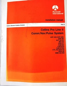 Manuel d'installation du système COLLINS Pro Line II Comm Nav Pulse pièce A AVIONICS 1992 - Photo 1/5
