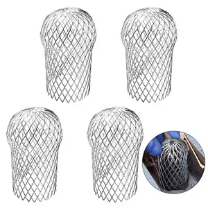 4 Pack Gutter Downspout Guards 3.5 Inch Aluminum Leaf Filter Strainer for Gutter - Picture 1 of 7