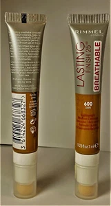 LOT OF (2)  Rimmel London Lasting Finish 25Hr Breathable Concealer #600 DARK - Picture 1 of 1