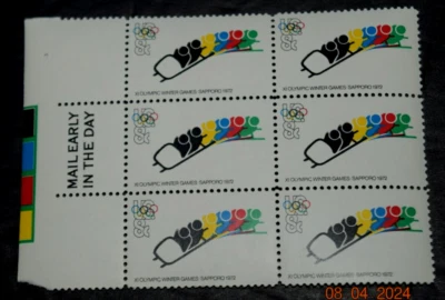 "OLYMPIC GAMES - Bob Sled Racing," Scott's 1461, M/NH LHS, Block of Six 1972 - Image 1 of 2