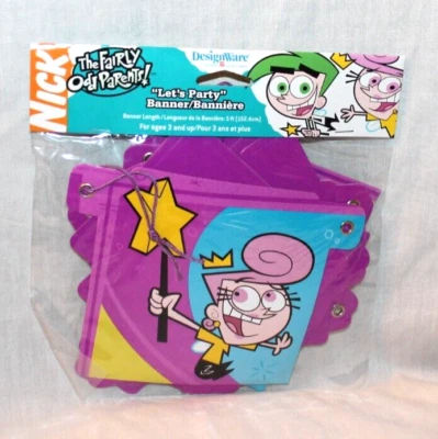 DESIGNWARE NEW FAIRLY ODD PARENTS BANNER 5 FEET LONG PARTY SUPPLIES