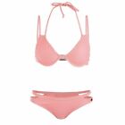 Urban Beach Womens Nevada Coral Pink Bikini Set - Size 14 - Summer Beachwear