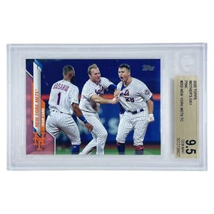 2020 Topps New York Mets Team Pete Alonso Mothers Day Pink /50 BGS 9.5 GEM MINT - Picture 1 of 2