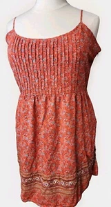 Old Navy Strapy Summer Dress Plus Size XXL Orange Floral Side Zip - Picture 1 of 10