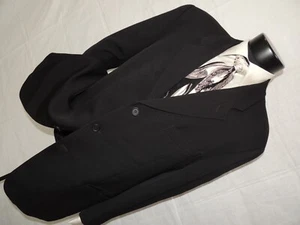 Giorgio Armani Le Collezioni Men's Vintage Solid Black Blazer Jacket Coat 42 R - Picture 1 of 9