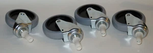 Juego de 4 ruedas giratorias de goma termoplástica SHEPHERD 4 pulgadas cada una - Imagen 1 de 12