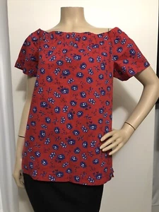 Top donna Banana Republic taglia small, stampa floreale spalle scoperte, cotone - Foto 1 di 7