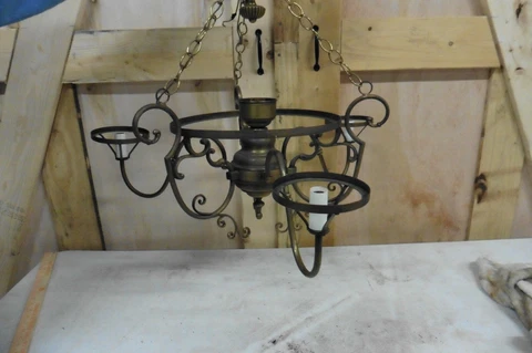 Vintage chandelier brass solid victorian Cover