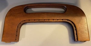 Vintage bestickte Holz Handtasche Henkel Tasche Teile - Bild 1 von 3