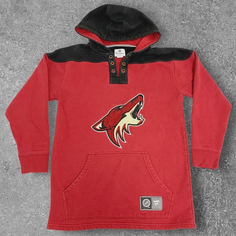 Arizona Coyotes Hockey Hoodie Lace-Up Hooded Sweatshirt Fanatics Size Small Cover