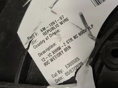 Republic Wire #12awg XHHW-2 Str Copper Building Wire XLPE 600V 90C Brown /50ft - Image 1 of 4